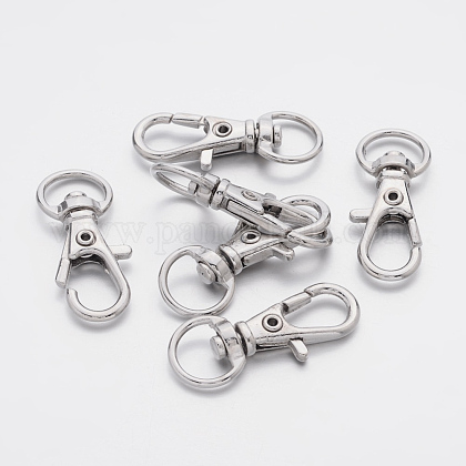 Alloy Swivel Lobster Claw Clasps E341-4-1