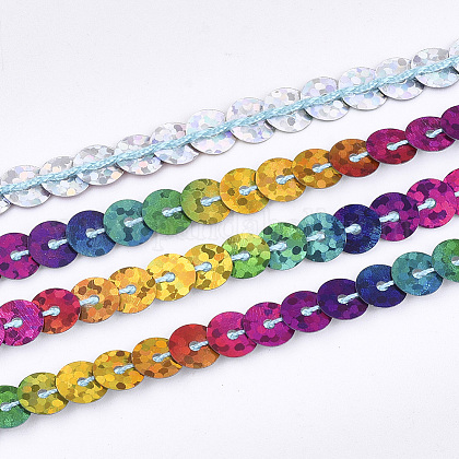 ペットプラスチックパレットビーズ スパンコールビーズ スプールで 装飾アクセサリー フラットラウンド カラフル 6ミリメートル 約150ヤード ロールの通販 Jp Pandahall Com
