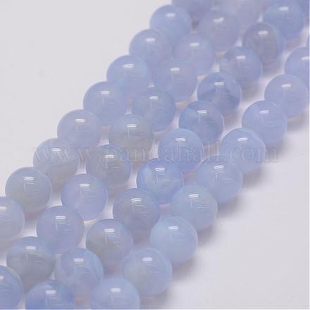 Chapelets de perle en agate de dentelle bleue naturelle G-G970-39-12mm-1