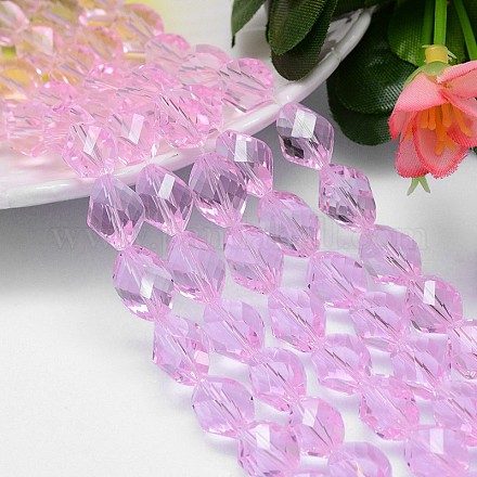 Faceted Polyhedron Imitation Austrian Crystal Bead Strands G-M190-9x6mm-03A-1