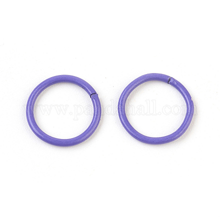 鉄オープン丸カン  紫色のメディア  10x1mm  内径：8mm X-IFIN-F149-B01-1