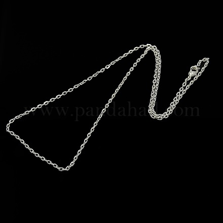 Iron Cable Chain Necklace Making AJEW-PH00596-03-S-1
