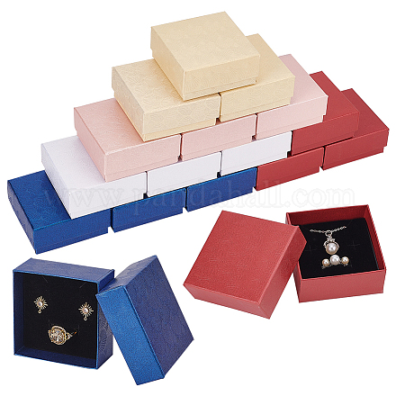 Ph pandahall 15 Stück Schmuck-Geschenkboxen CBOX-PH0002-19-1