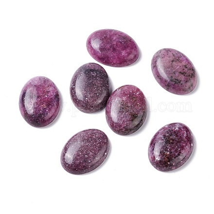 Cabujones de piedra de mica púrpura/lepidolita natural G-K317-B08-1