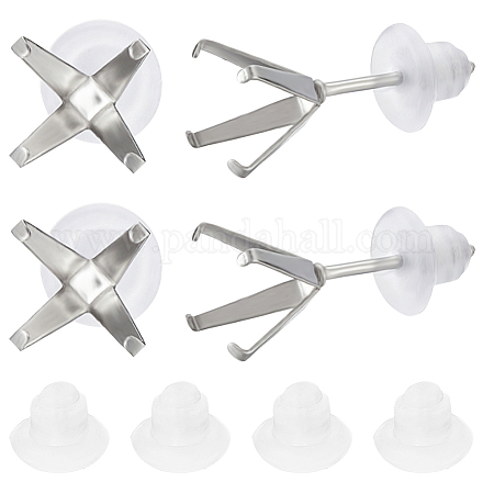 100 шт. фурнитура для сережек-гвоздиков из нержавеющей стали 304 STAS-BBC0003-30-1