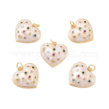 Экологически чистый кубический цирконий из латуни с эмалевыми подвесками&nbsp;LS-KK-K268-15G-1