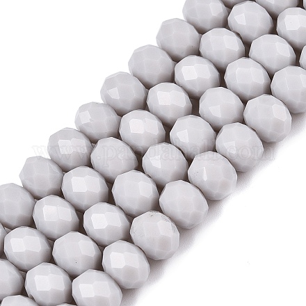 Непрозрачный сплошной цвет имитация нефрита стеклянные бусины пряди EGLA-A044-P8mm-D19-1