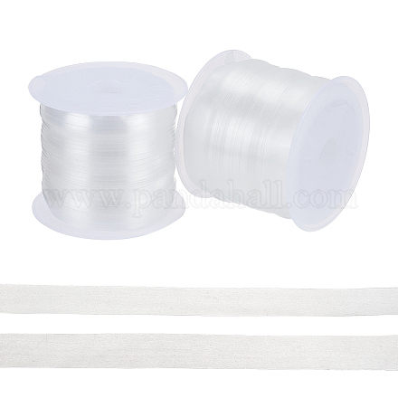 ベネクリート 2 ロール 2 スタイル透明弾性ショルダーストラップ  ブラジャーの縫製用  透明  8~10x0.2mm  1ロール/スタイル FIND-BC0004-81-1
