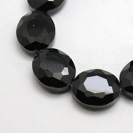 Perles ovales en verre de cristal brins EGLA-F060-02-1