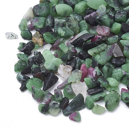 Rubis naturel en perles de pierre précieuse zoisite G-R364-16-1