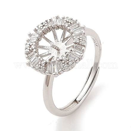 925 кольцо из стерлингового серебра с микропаве из кубических цирконий с жемчужным гнездом STER-B003-12P-1