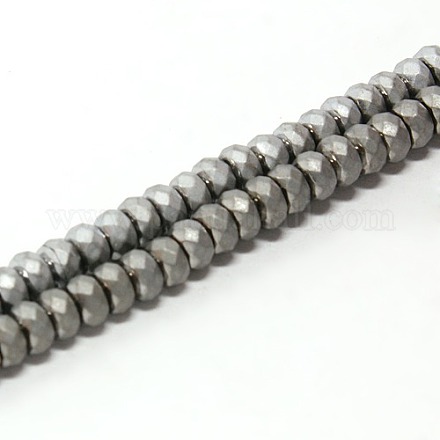 Chapelets de perles en hématite synthétique sans magnétiques G-I076-03D-1