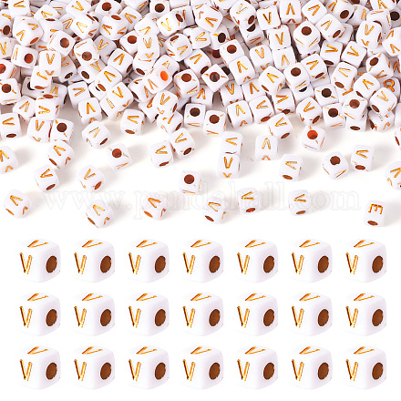 Непрозрачные акриловые бусины MACR-TAG0001-07V-1