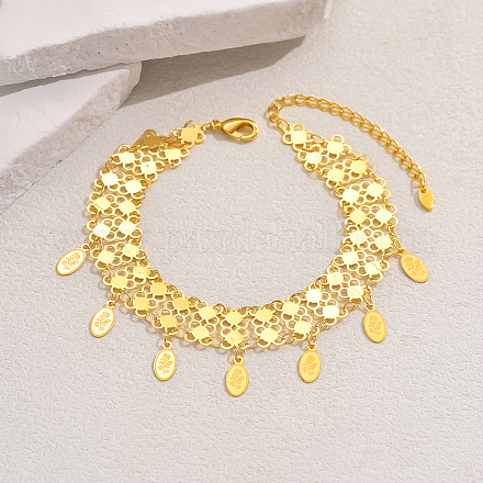 Изысканные браслеты на ногу в виде монеты из латуни в ближневосточном стиле для женщин YP3900-1-1