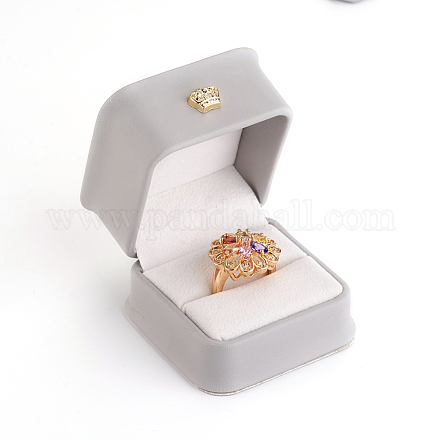 Подарочные коробки кольца из искусственной кожи LBOX-L005-A02-1