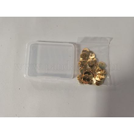 Unicraftale30pcs304ステンレス鋼ボタン  オーバル  ゴールドカラー  13.5x10.5x1.5mm  穴：2mm STAS-UN0036-35-1