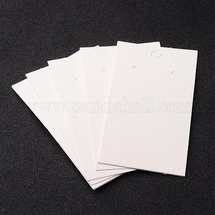 紙のピアスカード  90穴付き  ホワイト  長さ50mm  {1} mm幅 X-JPC016Y-1
