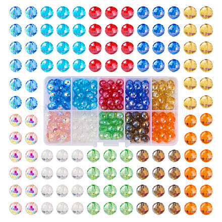 200 pièces 10 brins de perles de verre électrolytiques de couleur EGLA-KS0001-02-1