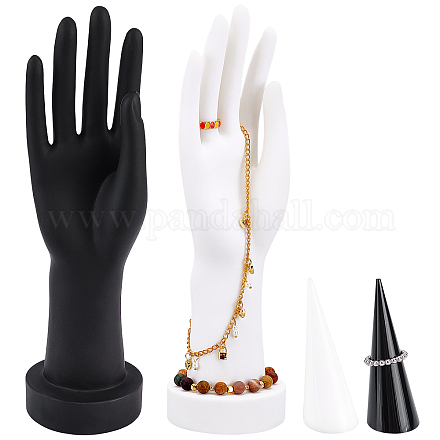 PandaHall 4pcs 2 Style Jewellery Display Hand Holder ODIS-PH0001-31-1