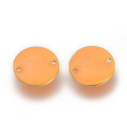 Connettori per maglie in ottone smaltato X-KK-Q677-12mm-02G-1