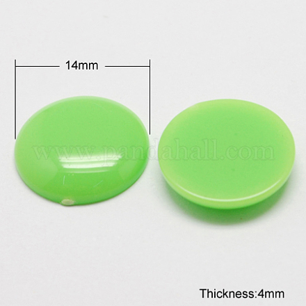 (Clearance Sale)Solid Colour Dome Acrylic Cabochons SACR-S150-14mm-09-1