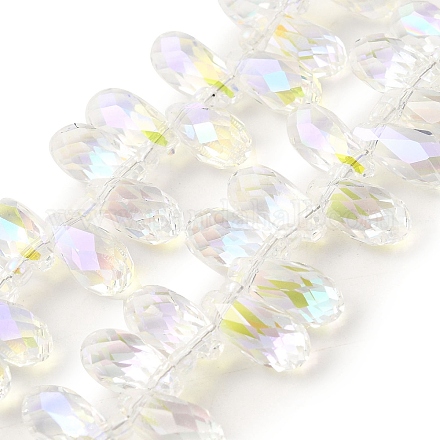 Chapelets de perles en verre électroplaqué EGLA-B006-01A-FR03-1