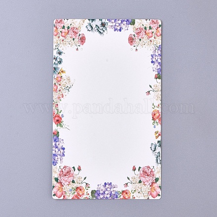 Tarjetas de exhibición de joyería de papel de patrón floral CDIS-E009-12A-1