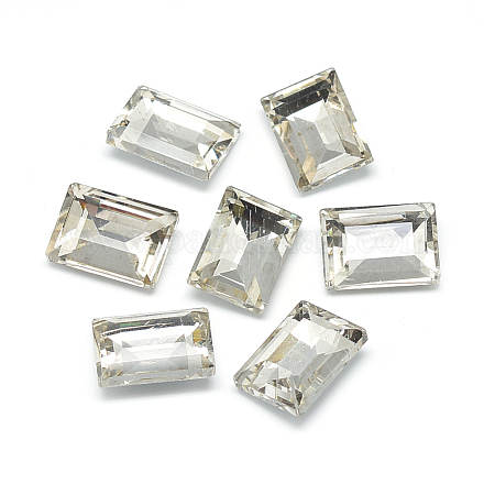 Cabujones de cristal con rhinestone RGLA-T031-6x8mm-01-1