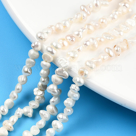 Fili di perle di perle d'acqua dolce coltivate naturali PEAR-N014-03B-1