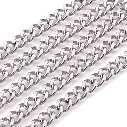 201 Stainless Steel Curb Chains CHS-L017-22A-1
