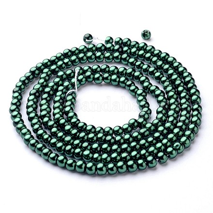 Glass Pearl Beads Strands HY-4D-B59-1
