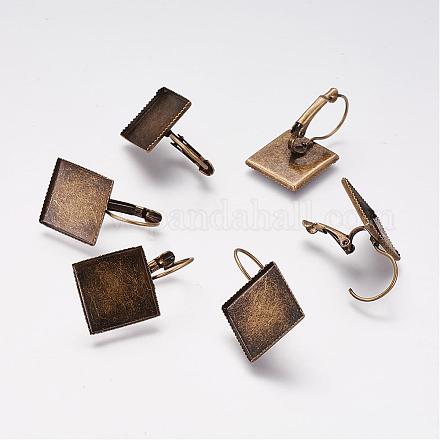 Brass Leverback Earring Findings KK-B816-AB-1