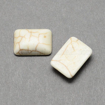 Cabochon posteriori in pietra sintetica turchese con gemme sintetiche TURQ-S261-20x30mm-02-1