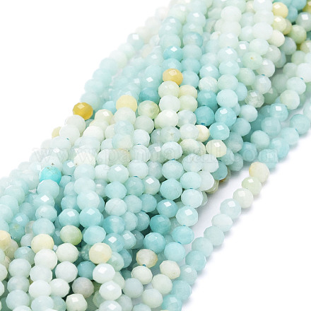 Chapelets de perles en amazonite naturelle G-E569-H14-1