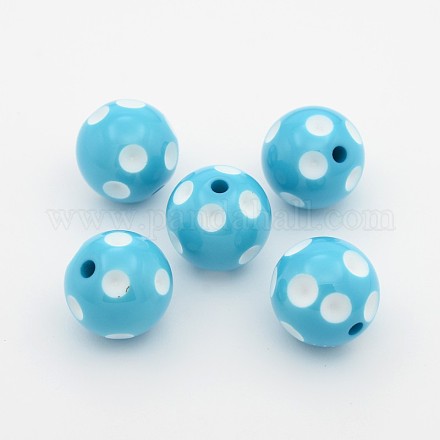 Perles en acrylique de bubblegum morceau SACR-S146-20mm-06-1