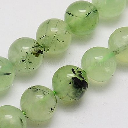 Chapelets de perles en préhnite naturelle G-G457-4mm-03-1