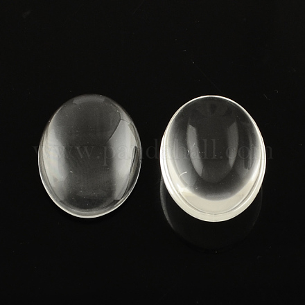Cabochons de verre transparent de forme ovale GGLA-R022-30x20-1