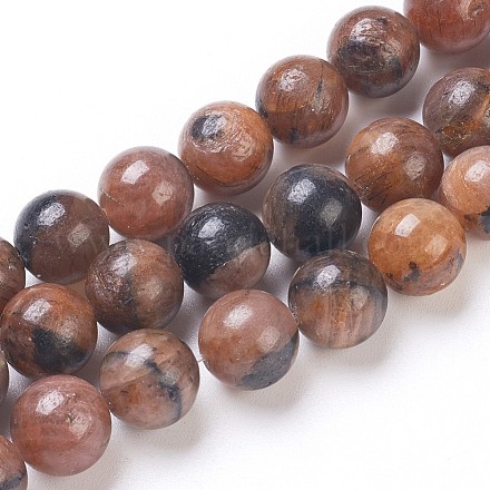 Perles de chiastolite naturelle G-I203-B-10mm-1