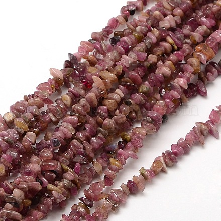 Natural Red Tourmaline Beads Strands X-G-P035-15-1