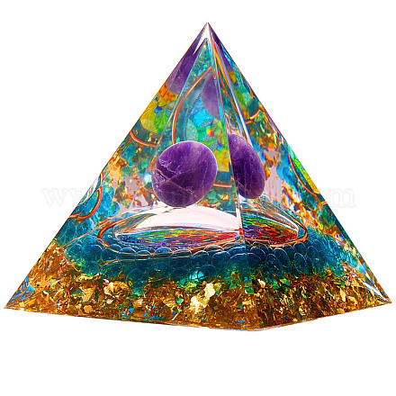 Natürliche violette Aventurin-Kristallpyramidendekorationen JX071A-1