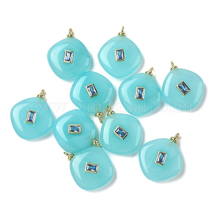 Крашеные натуральный белый нефрит подвески G-H328-06G-A12-1