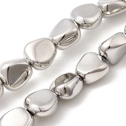 Стеклянные бусины с гальваническим покрытием  EGLA-F166-06P-1