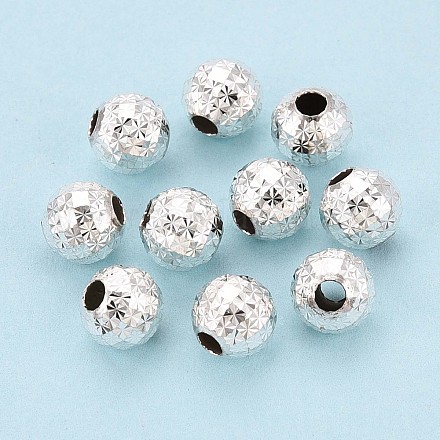 925 текстурированная бусина из стерлингового серебра STER-T008-48S-1