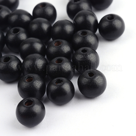 Dyed Natural Wood Beads WOOD-S662-9x10mm-06-1
