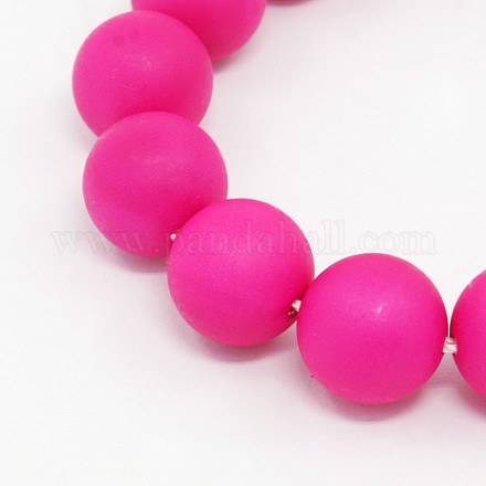 Round Shell Pearl Frosted Beads Strands BSHE-I002-12mm-03-1