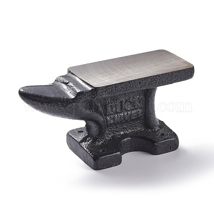 （在庫一掃セール：サビ）ホーンアンビル鋳鉄ブロック  ジュエリー作りベンチツール  ミニ成形金属加工  ブラック  63.5x131x47.5x4mm TOOL-XCP0001-50-1