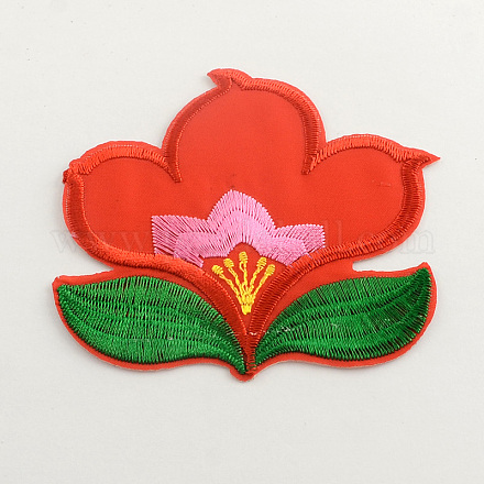 Flower Costume Accessories Computerized Embroidery Cloth Iron On Patches AJEW-S057-074-1
