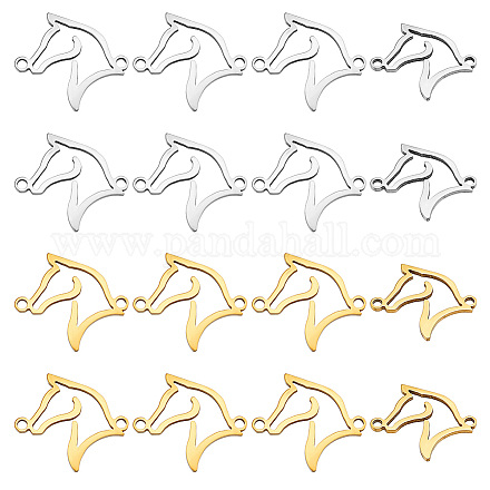 16 шт. 2-х цветные подвески-соединители из нержавеющей стали STAS-GA0001-91-1