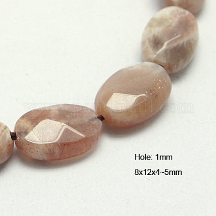 Natural Sunstone Beads Strands G-G214-8x12mm-16-1
