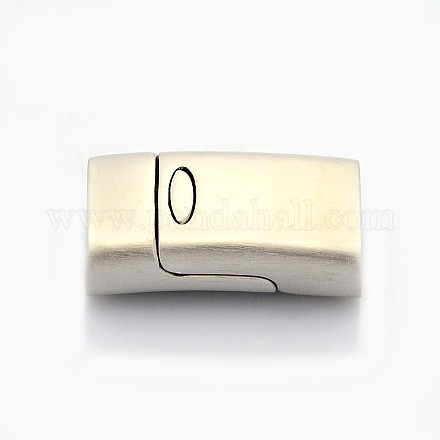 Collana magnetico rettangolo 304 opaco in acciaio inox fermagli STAS-O035-12A-1